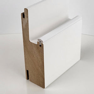 White Laminated Jamb/Casing for Compack 180/90 Hardware Set. Made in Italy.