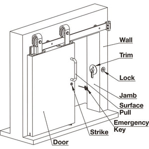 INOX(TM) BL100 Privacy Lock for Sliding Barn Door