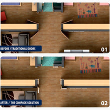 Load image into Gallery viewer, compack folding door hardware seen from up