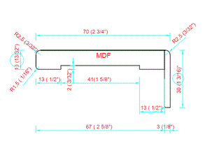 White Laminated Jamb/Casing for Compack 180/90 Hardware Set. Made in Italy.