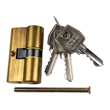 Load image into Gallery viewer, AGB Euro Profile 5 Pin Cylinder Key to Turn. Brass Finish. C603.01.22.22