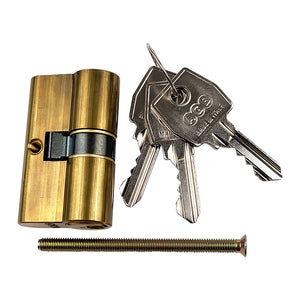 AGB Euro Profile 5 Pin Cylinder Key to Turn. Brass Finish. C603.01.22.22
