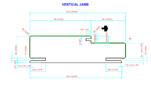 White Laminated Jamb/Casing for Compack 180/90 Hardware Set. Made in Italy.