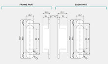 Load image into Gallery viewer, 3.2 Eclipse AGB - Adjustable Concealed Hinge with Flush Aluminium Covers for Internal Doors.