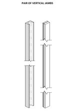 Load image into Gallery viewer, MILCASA PARTIAL Jamb Kit for ERGON T.E. Swinging Sliding Hardware (Parts D and C)