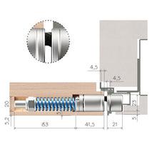 Load image into Gallery viewer, 3.2 HD Eclipse AGB - SELF CLOSING Adjustable Concealed Hinge with Flush Aluminium Covers for Internal Doors.