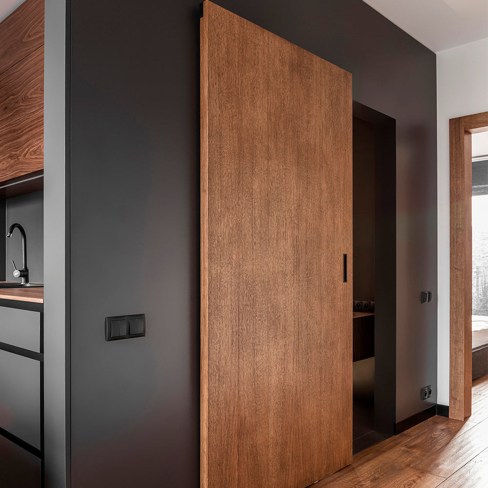 Magic 2 - Wall Mount Concealed Sliding System for Wood Doors. Made in Italy.