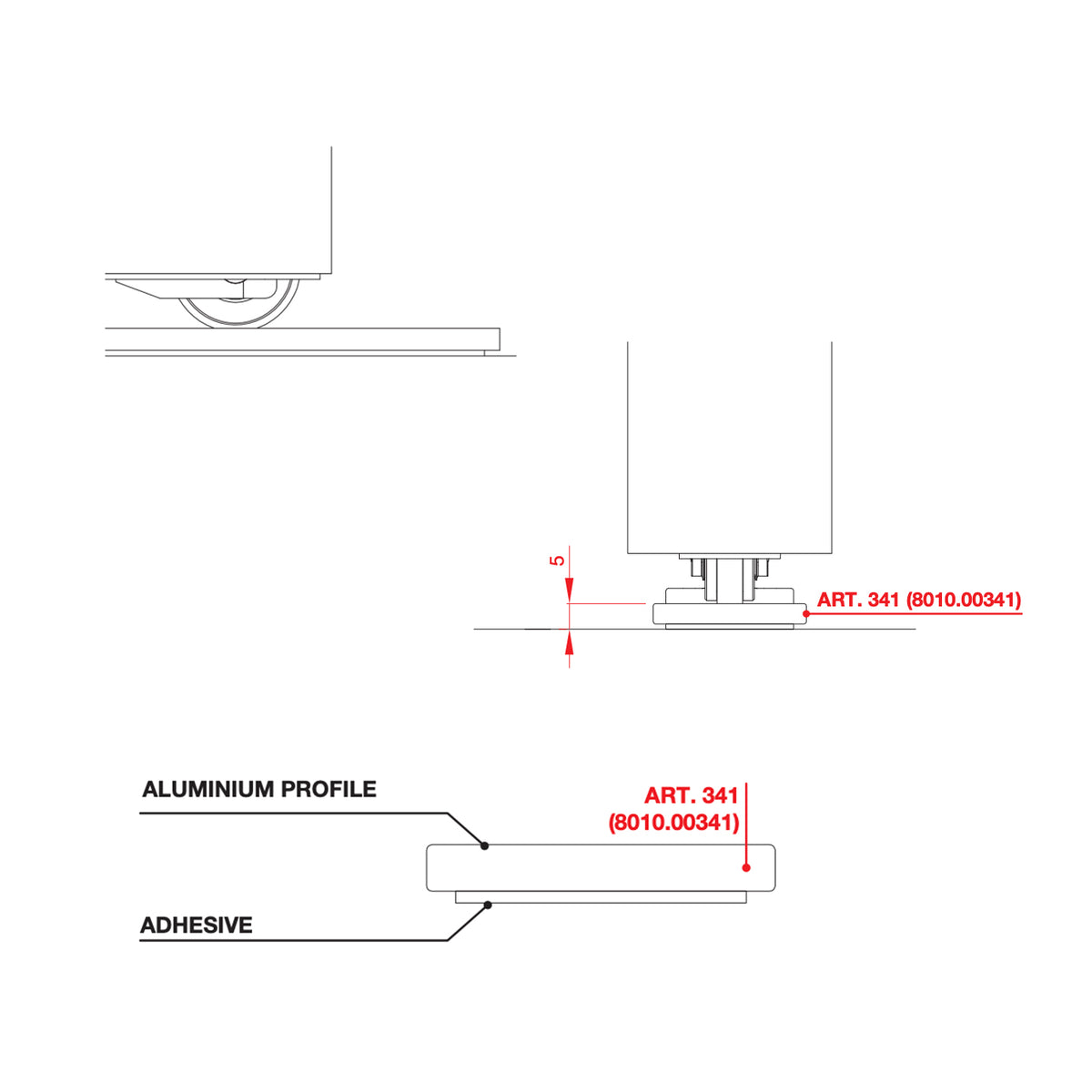 Aluminum Bottom Track for Magic2