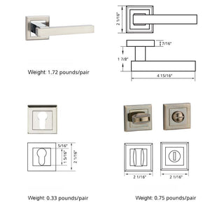 Quadra - Italian Door Handle for Magnetic Lock