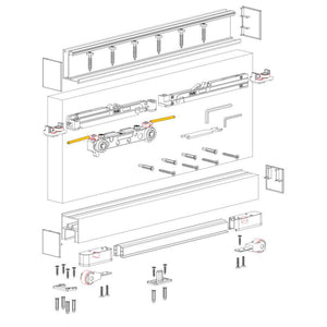 Magic 2 Uni Equal - Sliding Door System with no Additional Millings
